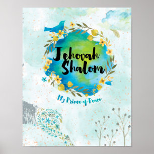 Jehovah Shalom - príncipe do poster da paz