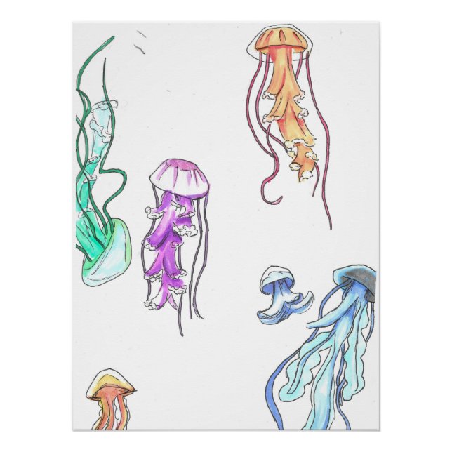 Jellyfish Art Impressão (Frente)