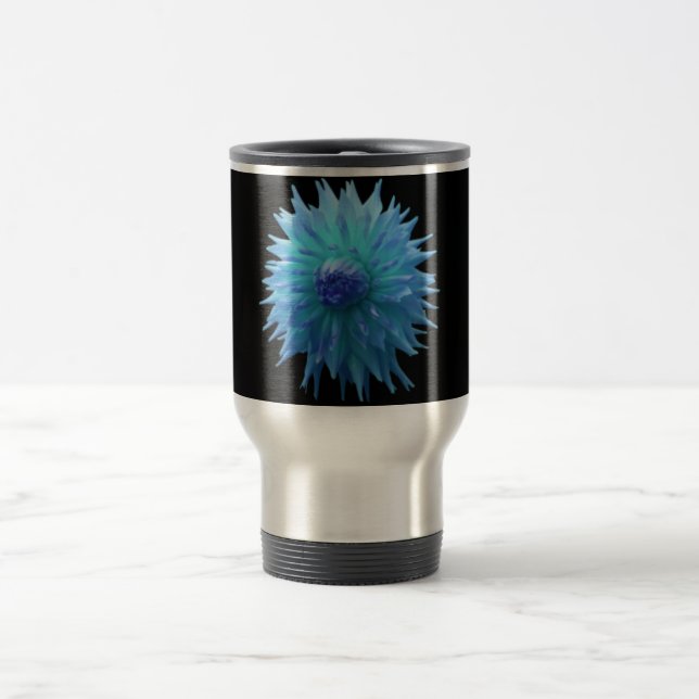 Jennie Azul Na Caneca de viagem De Alumínio Preta (Centro)