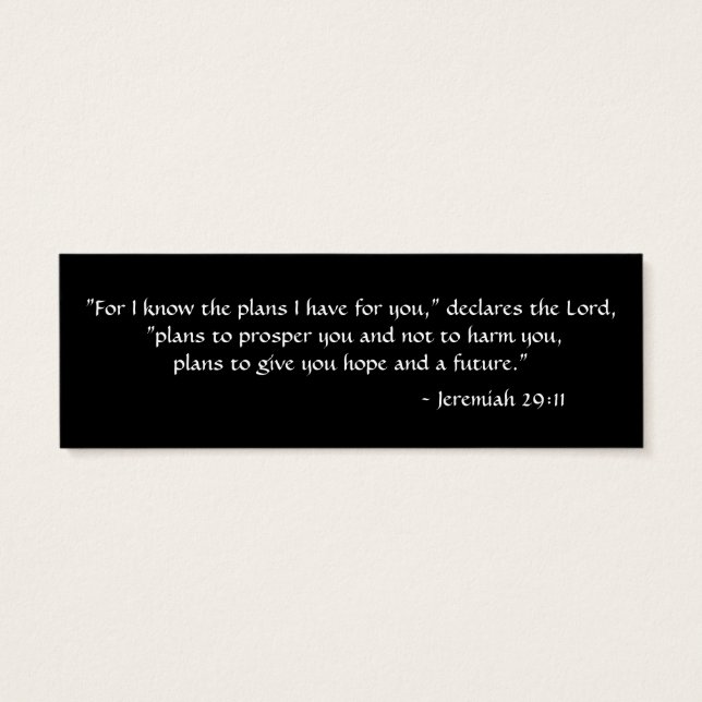 Jeremiah 29:11 (Verso)