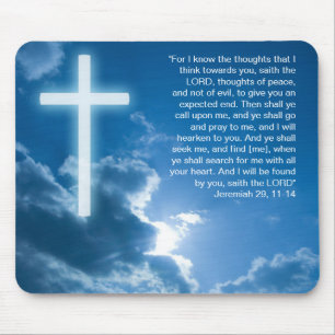 Jeremiah 29; 11-14 - Mousepad cristão