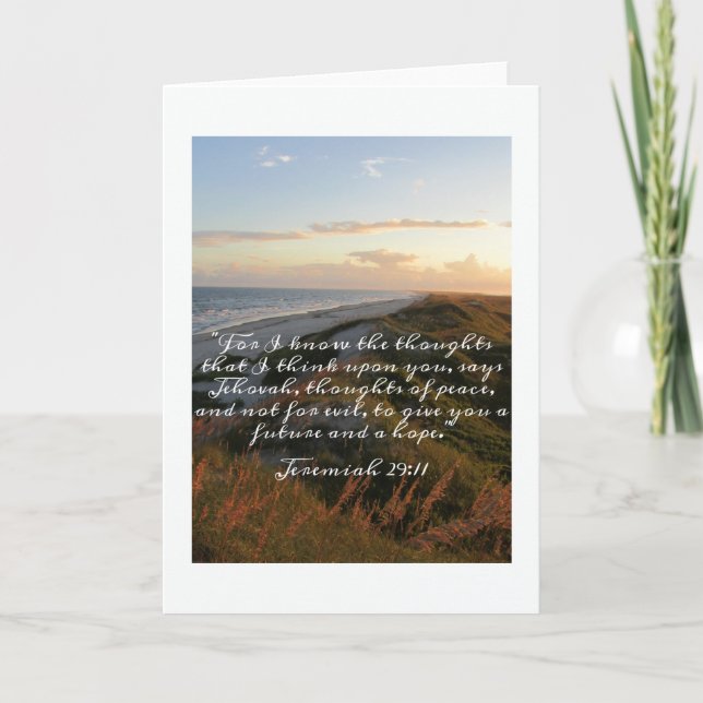 Jeremiah 29:11 Bloco de Notas Dobrado (Frente)