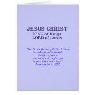 Jeremiah 29:11 Cartão de encorajamento