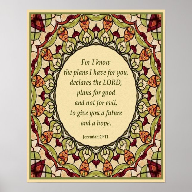Jeremiah 29:11 Poster (Frente)