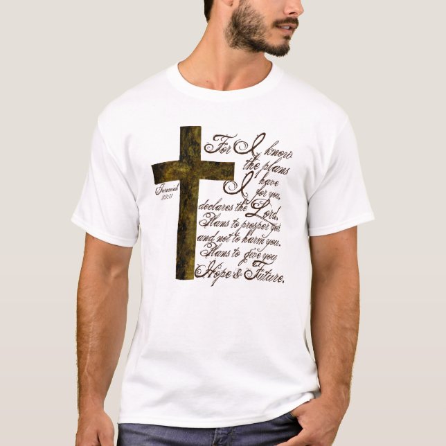 Jeremiah 29:12 I know the plans men's t-shirt (Frente)
