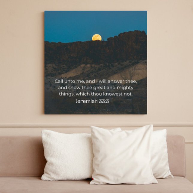 Jeremiah 33:3 KJV Wall Art – Scripture Poster (Criador carregado)