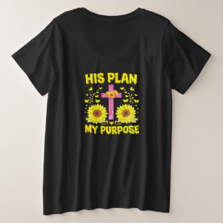 Jeremias 29:11 Cruz do Girassol Fé Cristã Camiseta