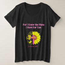 Jeremias 29:11 Cruz do Girassol Fé Cristã Camiseta