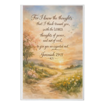 Jeremias 29:11 Tela de Escritura em Aquarela | Art