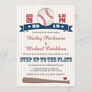 Jersey Baseball Considerou Convites De Casamento