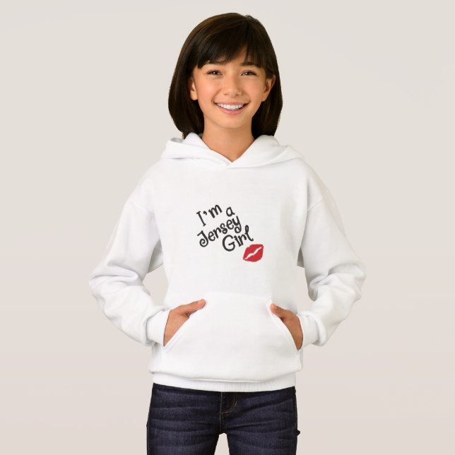 Jersey Girl Pullover Hoodie para Meninas (Frente Completa)