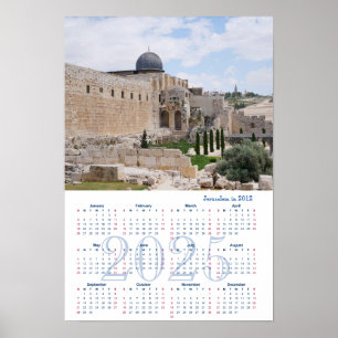 Jerusalém, Israel. Calendário de 2025 Poster