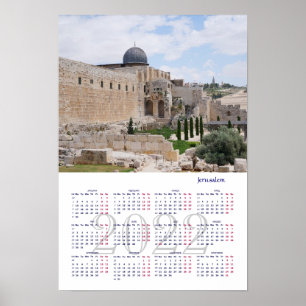 Jerusalém, Israel. Calendário de Poster 2022