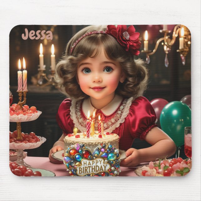 JESSA ~ Vintage Birthday Girl ~ Mousepad (Frente)