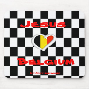 Jesus ama Bélgica Mousepad