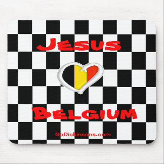Jesus ama Bélgica Mousepad