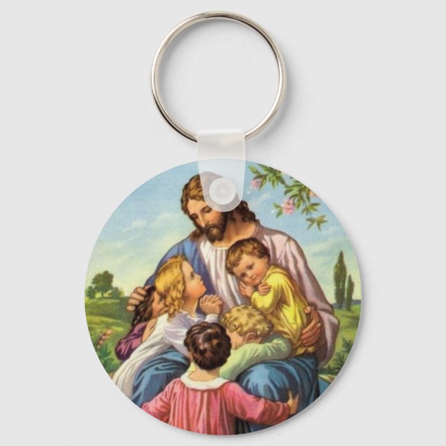 Jesus ama crianças Chaveiro (Frente)