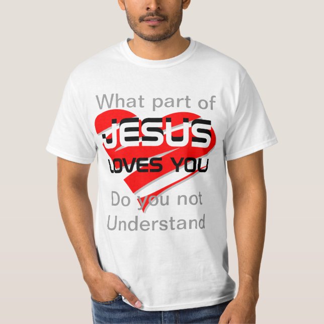 JESUS AMA-O CAMISA DE T (Frente)