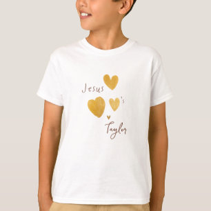 Jesus ama o nome personalizado Kids T-Shirt