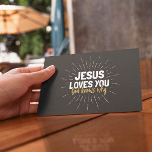 Jesus ama você - Deus sabe por que o cartão postal