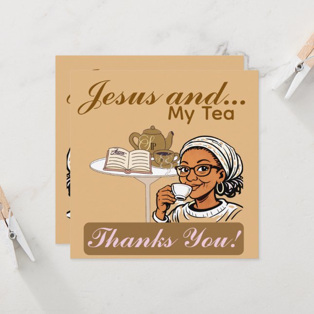 Jesus and My Tea Stationery (Frente/Verso In Situ)