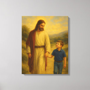 Jesus Andando com a Canvas de Arte de Parede Boy™ 