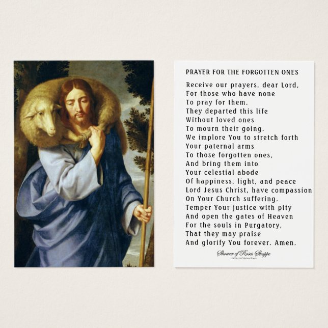 Jesus - Boas Almas Pastoras na Oração Purgatória (Frente & Verso)