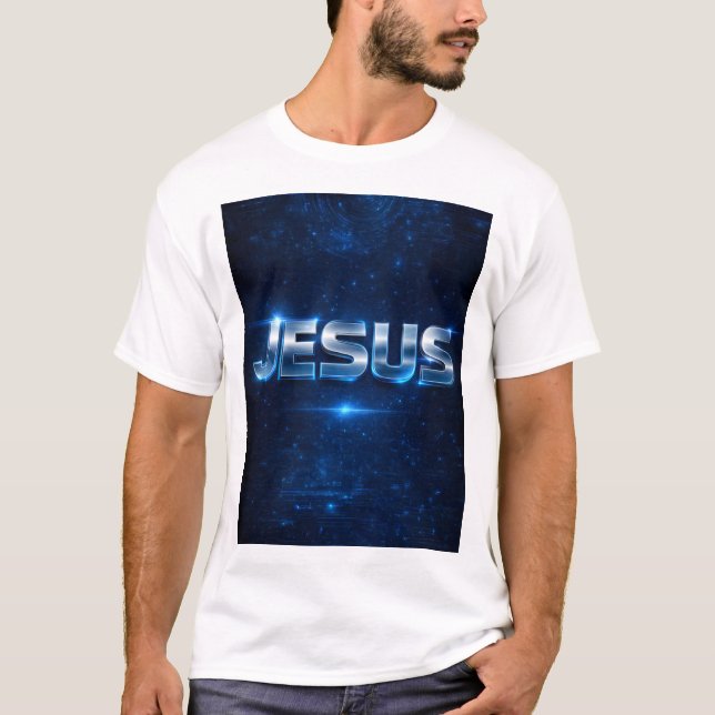 JESUS – Camiseta Cosmic Metallic Glow (Frente)