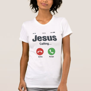 Jesus Chamando Design de Camiseta Cristã para Tela