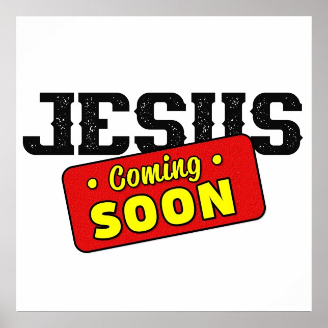JESUS chegando em breve Poster (Frente)