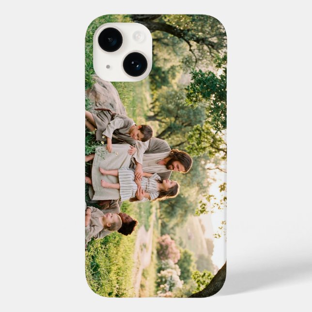 Jesus Christ with Children Blessing iPhone Case (Verso)