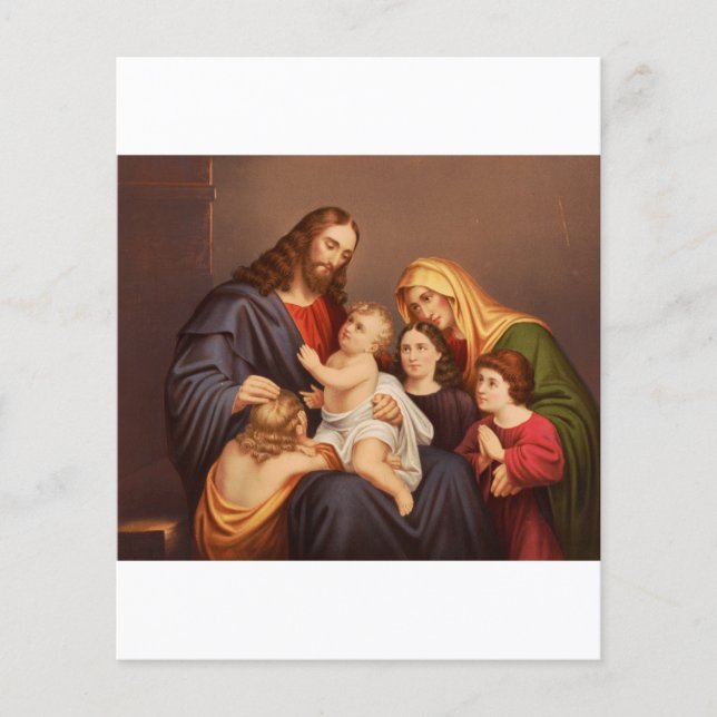 Jesus Cristo com Crianças Arte Fina Premium (Frente)