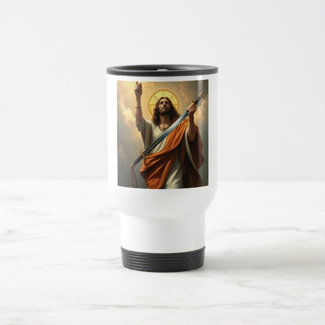 Jesus Cristo é a Caneca de viagem do King Steel (Centro)