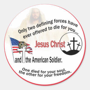 Jesus Cristo e os adesivos soldados americanos