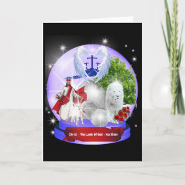 Jesus Cristo Lamb de Deus Levantou Cartão Saudável