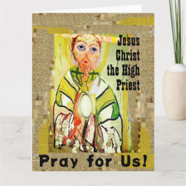 Jesus Cristo o Cartão de Saudação Dobrado do Alto 