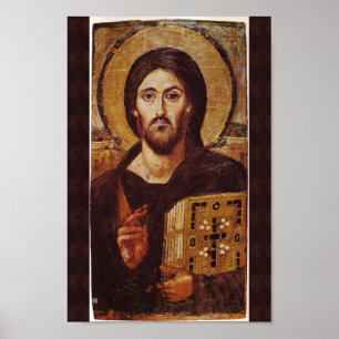 Jesus Cristo Pantocrator - Ícone Cristão Poster