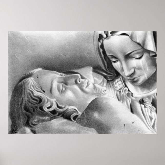 Jesus Cristo Virgem Maria Poster (Frente)