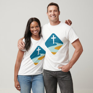 Jesus Cross em um rio T-Shirt