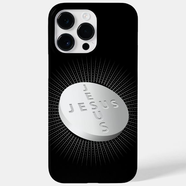 Jesus Cures Pílula - Oração à fé religiosa cristã (Verso)