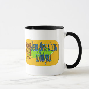 Jesus dá a uma buzina sobre você a caneca de caf