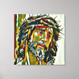 Jesus De Nazareth Oil On Canvas Retrato
