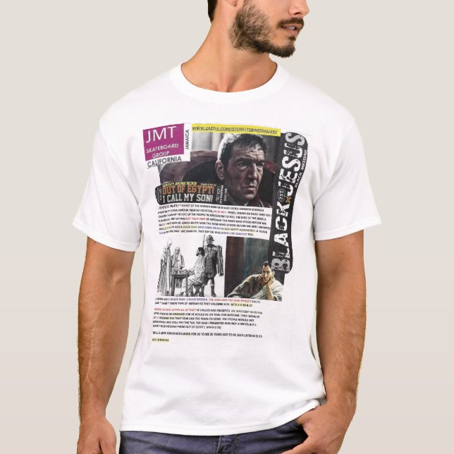 JESUS É A Camisa Básica do Homem Negra (Frente)