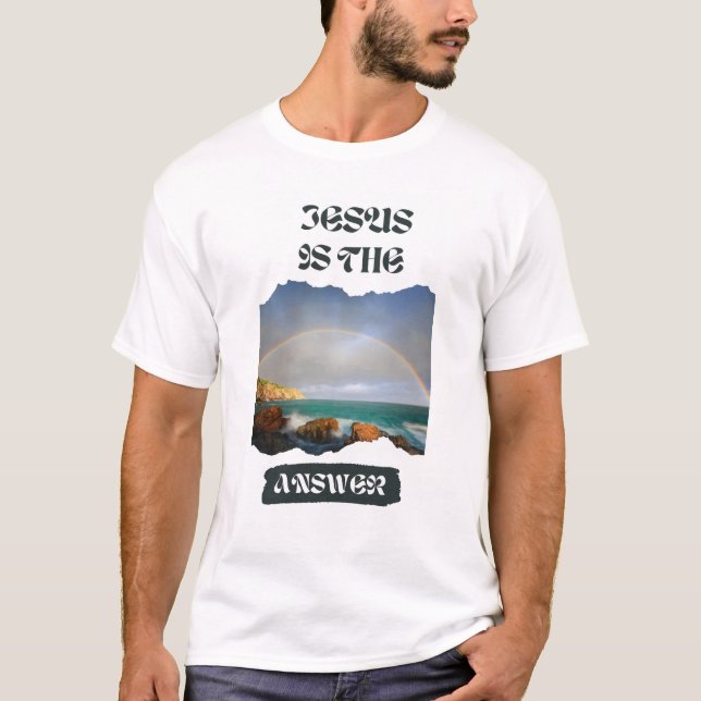 Jesus é a camiseta dos homens da resposta (Frente)