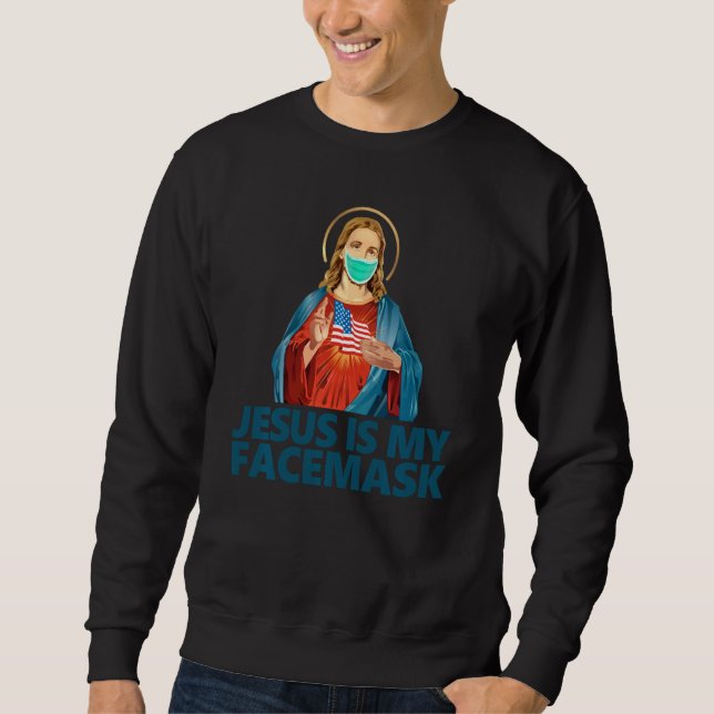 Jesus é a minha camiseta engraçada anti-máscara de (Frente)