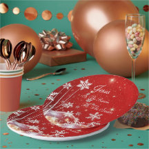 Jesus é a Razão da Temporada Prato de Papel