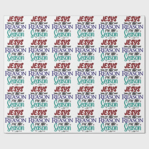 "Jesus é a Razão" Papel de embrulho de Natal
