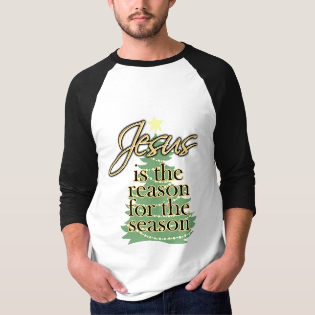 Jesus é a razão para a camisa do Natal da estação (Frente)