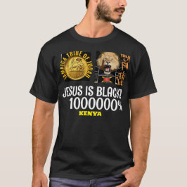 JESUS É Camisa Negra KENYA Básica Escura