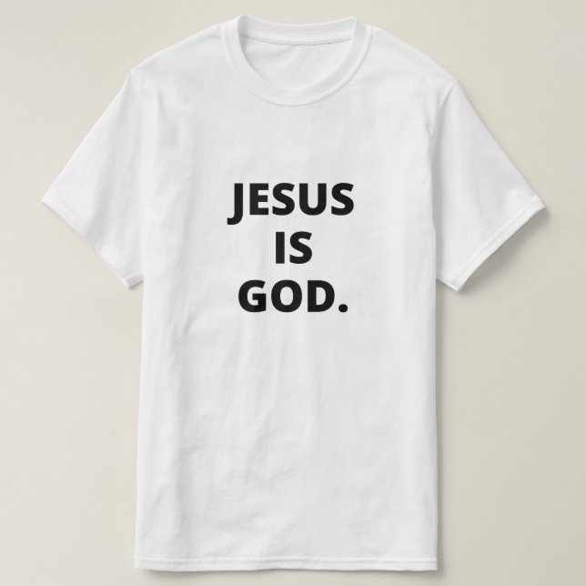 Jesus é Deus, camisa cristã minimalista (Frente do Design)